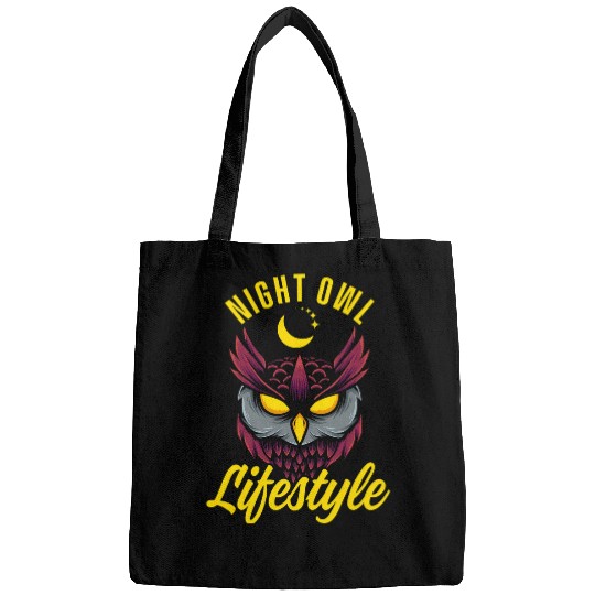 Owl Pet Night Owl Cute Bird Lover Owner Cool Owl Eagle Art Bags
