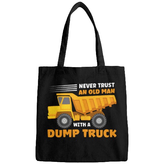 Old Man Dump Truck Driver Funny Garbage Trucker 1 Bags