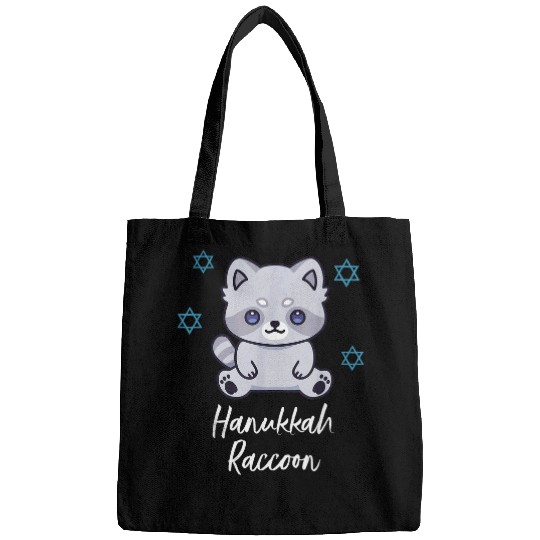 Raccoon Pet Hanukkah Raccoon Jewish Funny Chanukah Family Holiday Bags