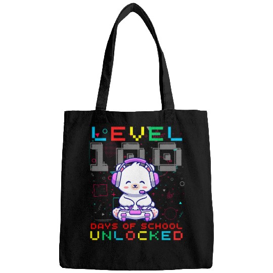 Bear Pet Gamer Polar Bear Gaming Level 100 Days Of School Unlocked Bags