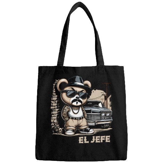 Bear Pet EL JEFE Hip Hop Teddy Bear Lowrider Chicano Cholo Bags