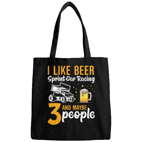 Beer Fun I Like Beer Sprint Car Racing 23 beer Drinking people 07 Bags