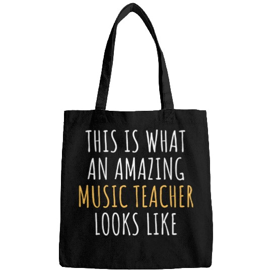 MUSIC TEACHER Funny Job Title Profession Worker Idea Bags