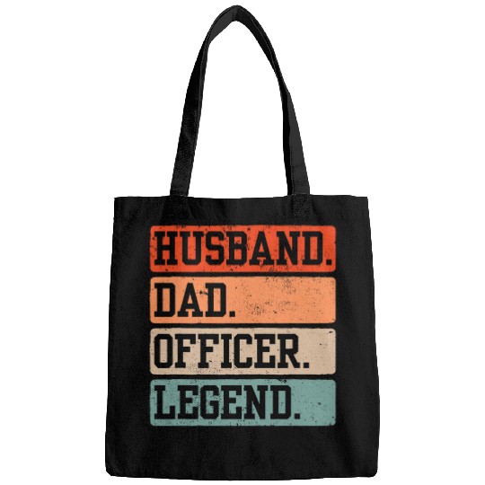 Husband Dad Officer Legend Law Enforcement Fathers Day 9 Bags