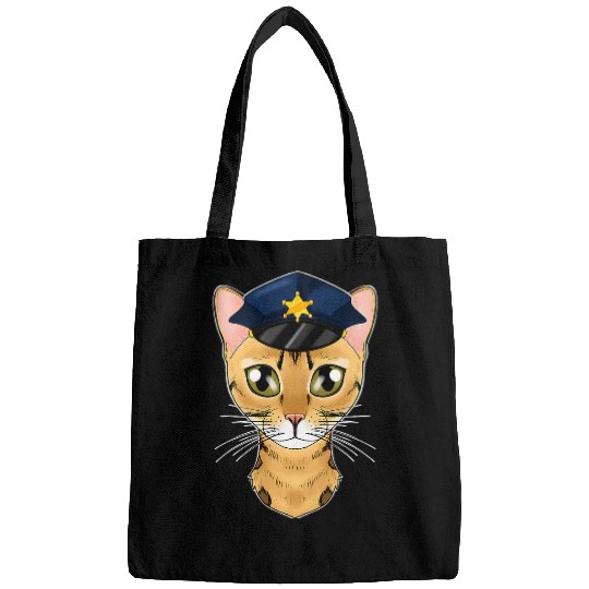 Cat Lover I Police Officer I Police Bengal Cat Bags