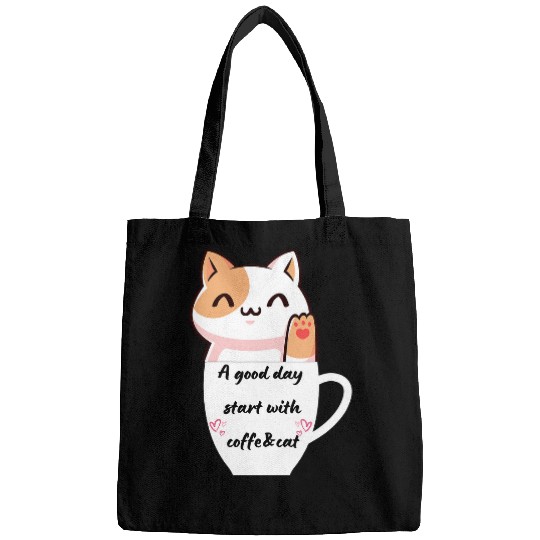 Coffee Fun Orange Cat Coffee Cat Lover Bags
