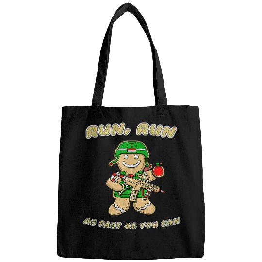 Gingerbread Man Run As Fast As You Can Christmas Bags