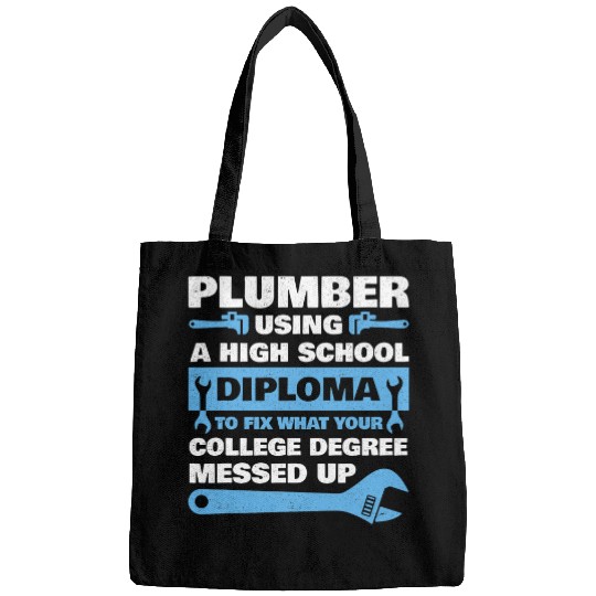 Plumbers Job Design For Men Women Master Plumber Handyman Bags