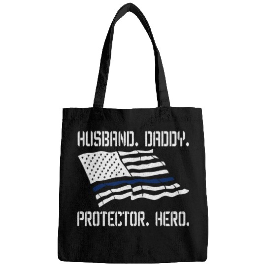 Police Job Husband Daddy Protector Hero Police Officer Fathers Day Bags