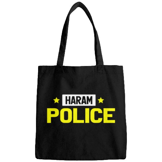 Police Job Haram Police Funny Muslim Islam Bags