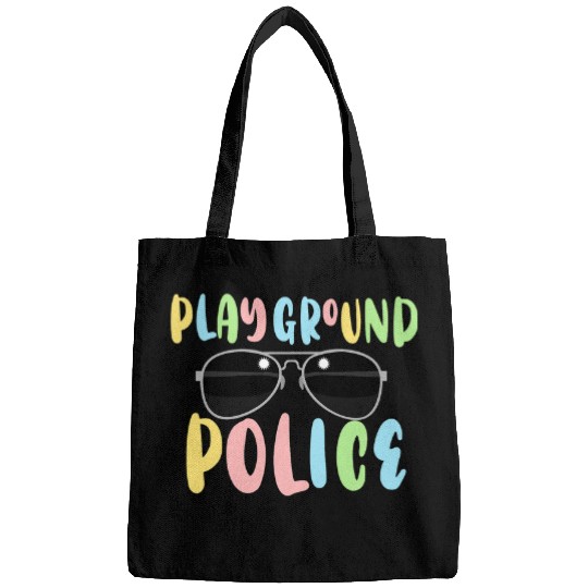 Police Job Playground Police Funny Mom Dad Grandpa Grandfather Design Bags