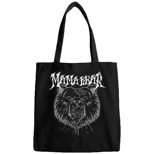 Bear Pet Mama Bear For Metalhead Mom Mother s Day Death Metal Band Bags