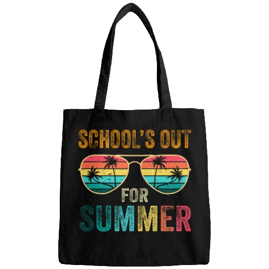Last Day Of School Retro Schools Out For Summer Teacher 3 Bags