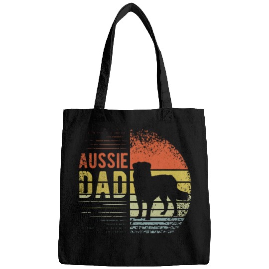 Aussie Dad Aussie Dog Men Dad Australian Shepherd Bags
