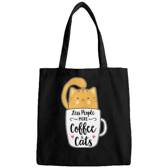 Coffee Fun Orange Cat Coffee Mug Introvert Cat Lover Women Bags