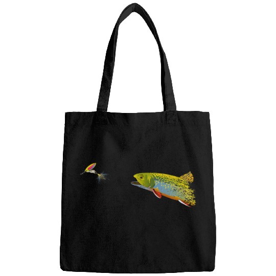 Fly Fishing Brook Trout Graphic For Fisherman Bags