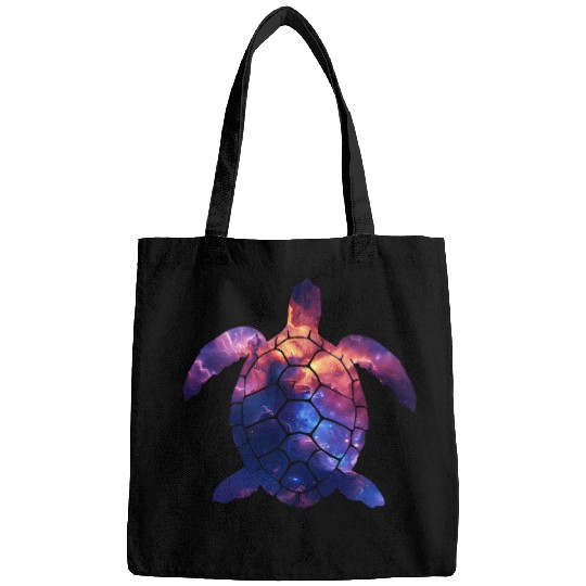 Turtle Pet Aesthetic Space Silhouette Stars Galaxy Sea Turtle 2 Bags