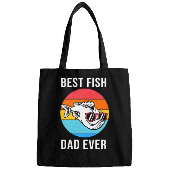 Funny Fathers Day Aquarium Lover bests Fish Dad Ever Bags