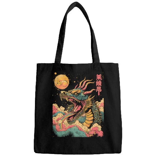 Dragon Pet Kaiju Monster Japanese Art Legendary Rare Dragon Rainbow Bags