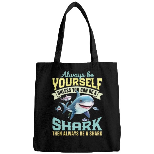 Be A Shark Funny Shark Lovers Kids Women Men Summer Diving Bags