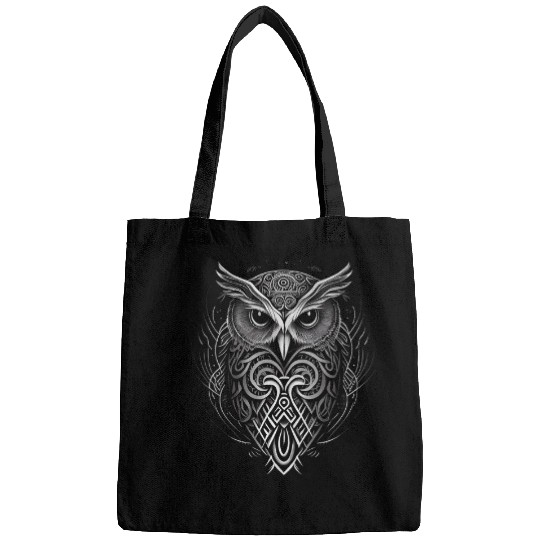 Owl Pet Norse Style Viking Owl Tattoo Wildlife Animal V13 Bags
