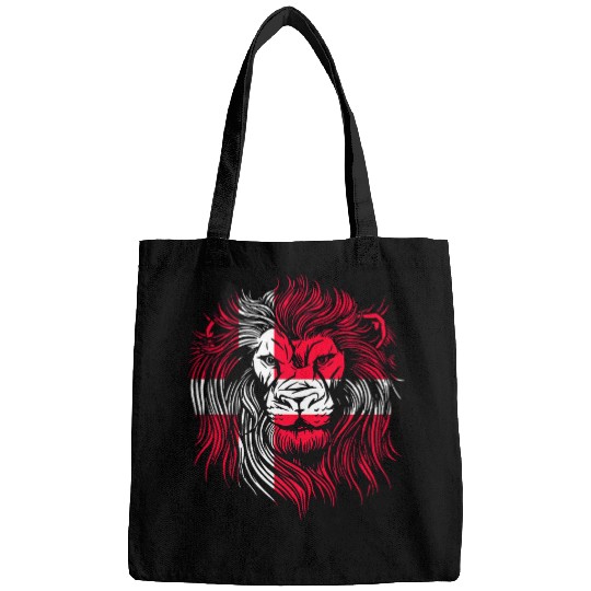 Lion Pet Head Viking Flag Denmark Bags