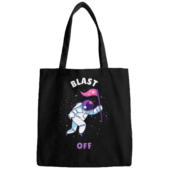 Blast Off Cool Retro Astronaut Designs Present Bags