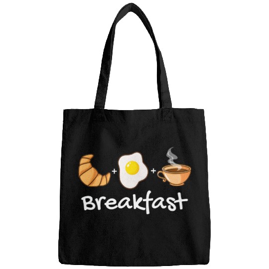 Coffee Fun Eggs Croissant And Coffee Breakfast Breakfast Bags
