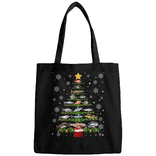 Freshwater Fish Species Christmas Tree Fishing xmass Men Kids Bags