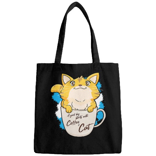 Coffee Fun Orange Cat Coffee Mug Cat Lover Gift Idea Bags