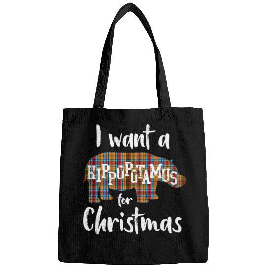Hippo Pet I Want A Hippopotamus For Christmas Graphic Bags