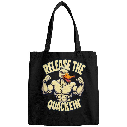 Duck Pet Funny Muscular Duck Release The Quackin Gym Weightlifting Bags
