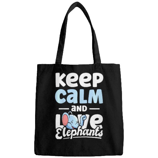 Elephant Pet Kids Keep Calm And Love Elephants Cute Childlike Charm Bags