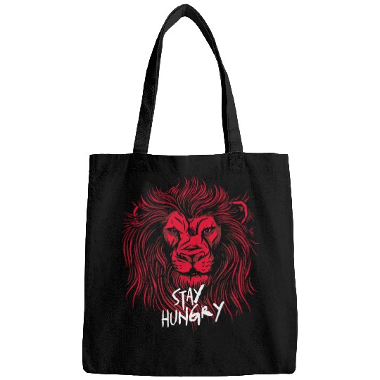 Lion Pet head wild animal Stay Hungry Bags