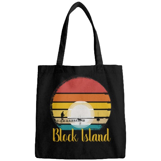 Block Island vintages Fishing Pier Bags