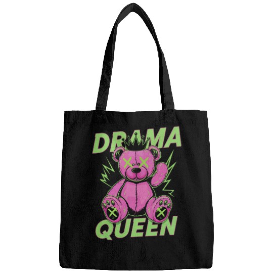 Bear Pet Drama Queen Teddy bear Dark Humor Bags