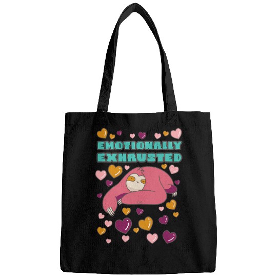 Sloth Pet Emotionally Exhausted Sloth with Hearts Bags