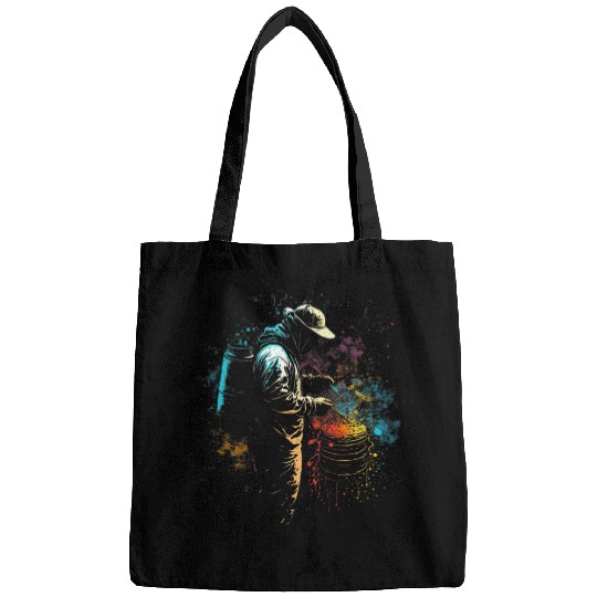 Beekeeper Splash Art Beekeeper Honey Bees Retro Beekeeper Bags