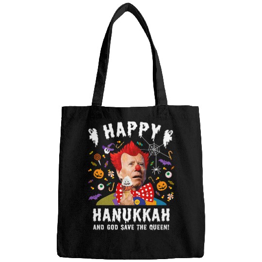 Halloween Biden Happy Hanukkah And God Save The Queen Funny Bags