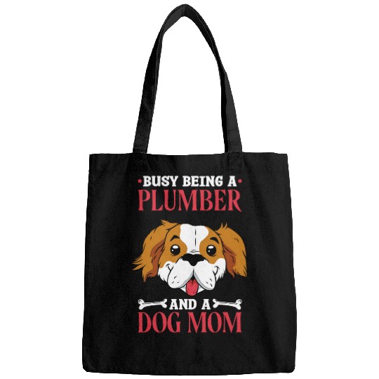 Plumbers Job Dog Lover for Plumbing Technician Worker Bags