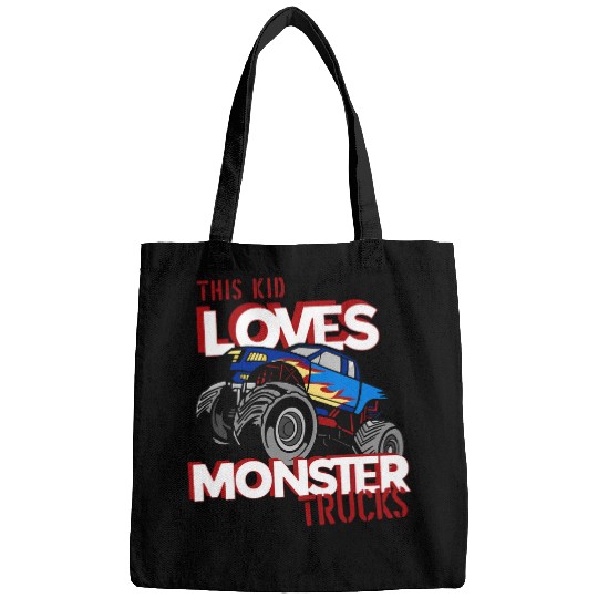 Motosport I Trucker Kid I This Kid Loves Monster Trucks Bags