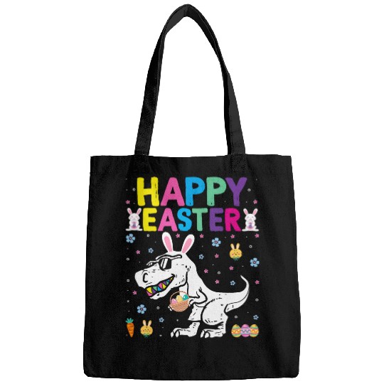 funny Happy Easter Day TRexs Eggs Hunting Women Boys Girls Bags