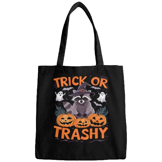 Raccoon Pet Trick Or Trashy Raccoon Halloween Spooky Pumpkins 2 Bags