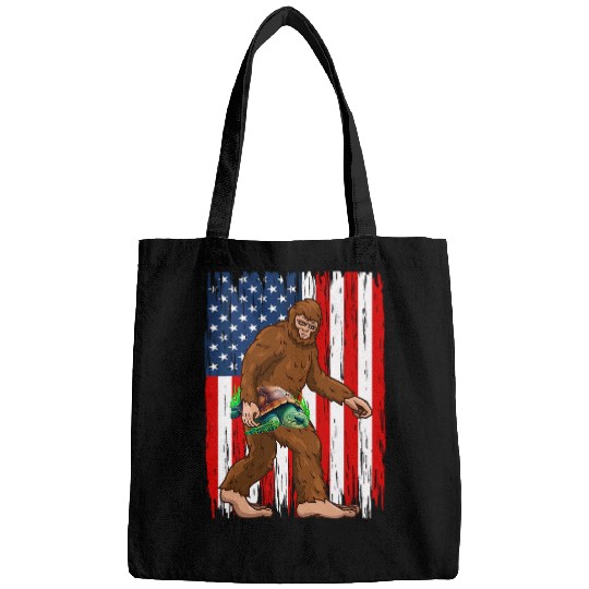 Turtle Pet 4th of July USA Patriotic American Flag Bigfoot Bags