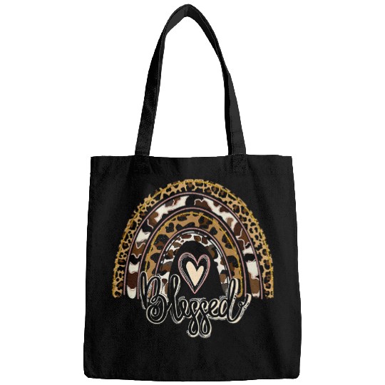 blessed leopard rainbow 2christian easter day religious Bags