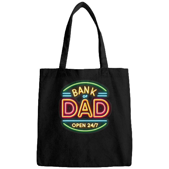 Bank Of Dad Open Daddy Gifts Funny Graphic Tees Bags