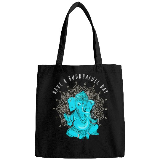 Elephant Pet Ganesha Elephant Yoga Spiritual Buddhafull Humour Fun om Bags