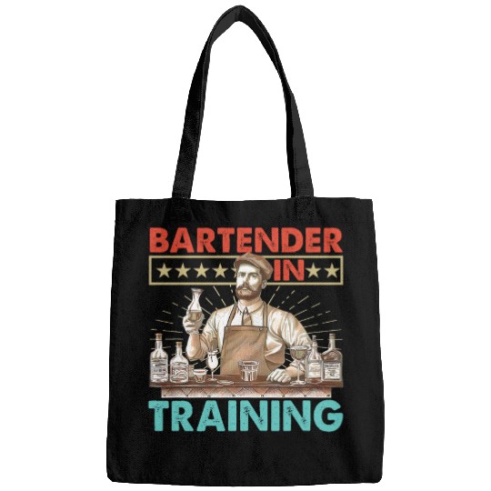 vintages Bartender In Training Proud Job Graduation Party Bags