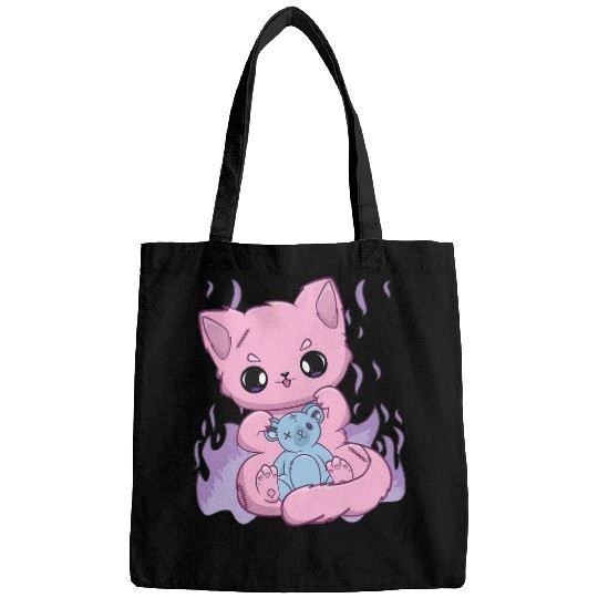 Bear Pet Yami Kawaii Cat And Pastel Goth Teddy Bear For Cute Voodoo Bags