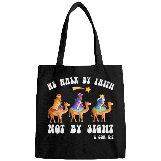 Christian Bible Christmas We Walk By Faith Not By Sight Bags